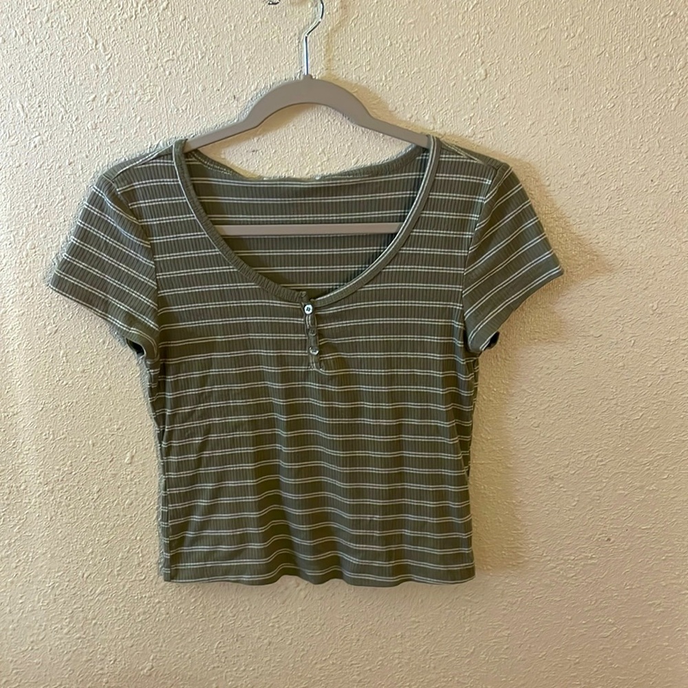 Green Crop Top